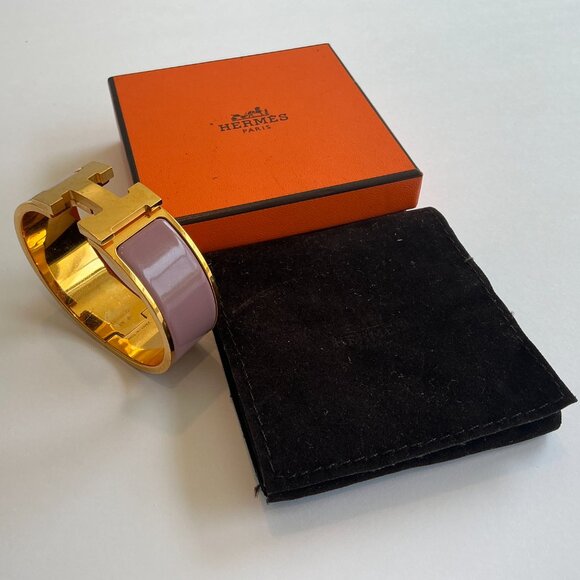 Hermès Clic Clac H Bracelet - Bois de Rose Pink & Gold, OS - Picture 6 of 6